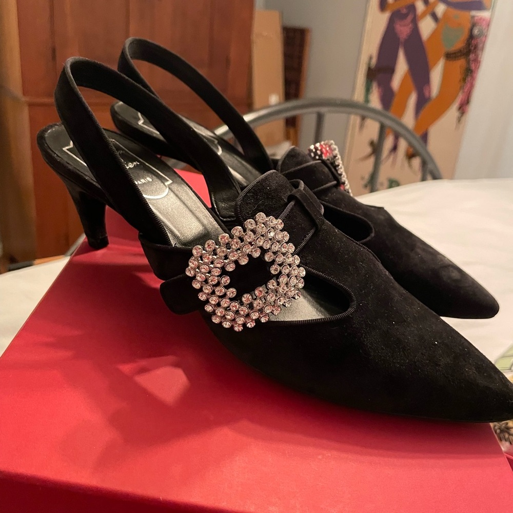 Choc real mini diadem slingback